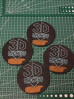 3D Madness coaster set of 4 new