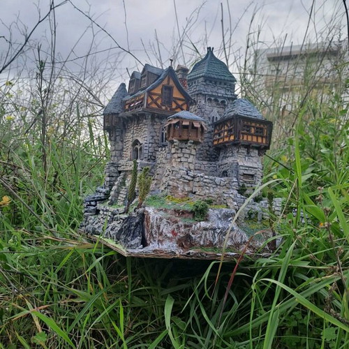 Handmade castle new, unique decorative art piece