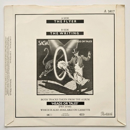 Saga The Flyer 7" vinyl single like new, UK pressing