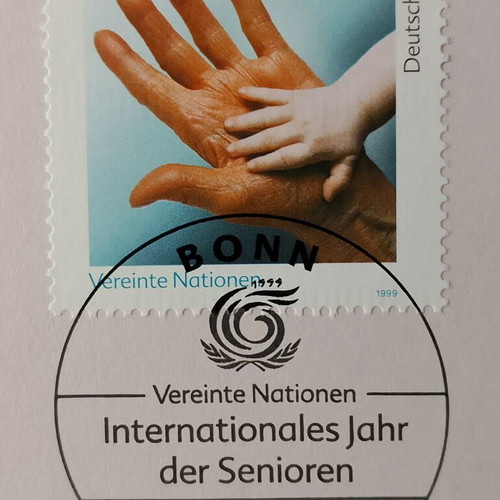 1999 Germany stamp with Bonn first day cover, mint block of four