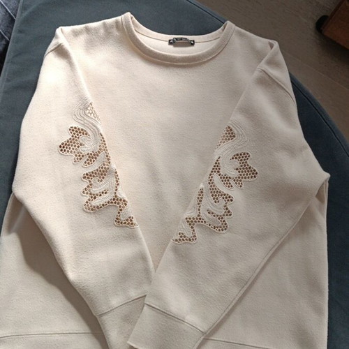 Zara sweatshirt used, beige, size S with sleeve design