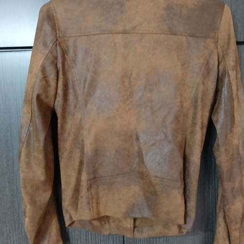Women's faux leather jacket TEX size S used, brown
