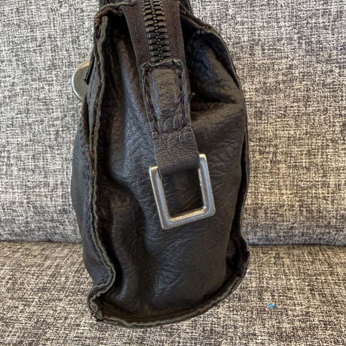 Diesel leather vintage Y2K bag used, black, hand-held