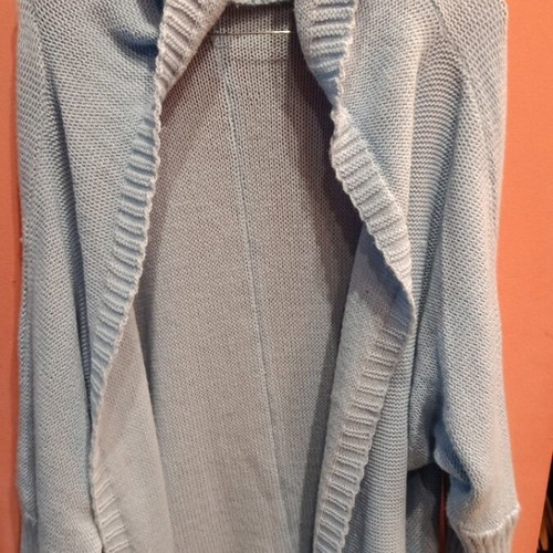 Knitted cardigan like new one size blue
