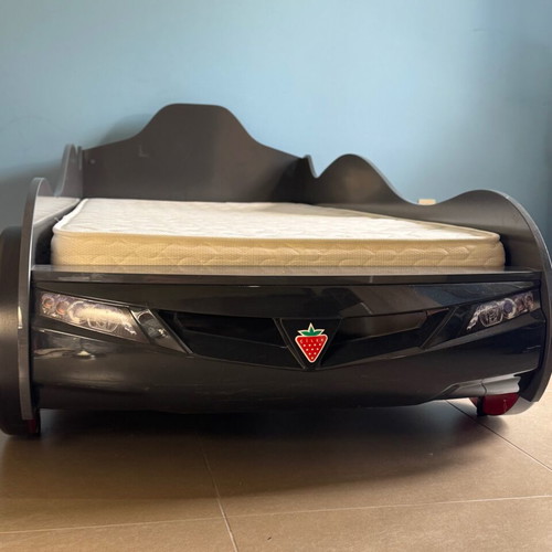 Children's Car Bed with Orthopedic Mattress like new