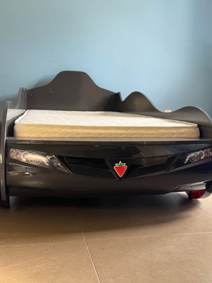 Children's Car Bed with Orthopedic Mattress like new