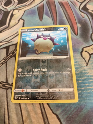 Hisuian Qwilfish Pokemon Card Reverse Holo Astral Radiance like new