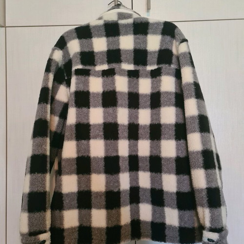 Zara checked teddy coat new with tag, size L-XL