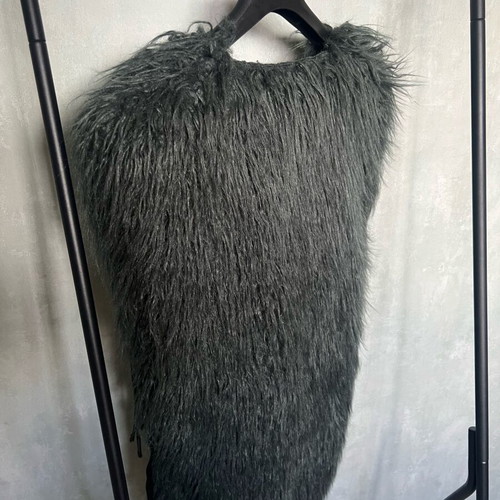 Pause Jeans vest with faux fur used, dark black-green