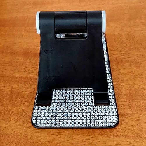 Phone stand with rhinestones new, foldable for smartphone and tablet