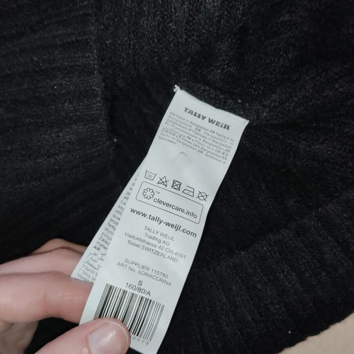 Tally Weijl knitted dress new black small