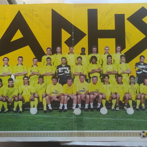 Aris 1999-2000 collectible poster used with player autographs