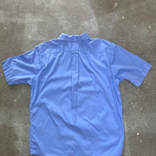 Ralph Lauren long sleeve shirt XL, blue feather weight twill, yellow logo