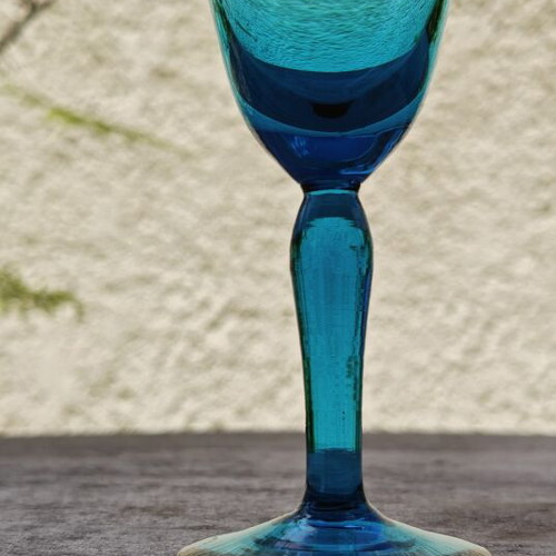 Vintage set of 5 colored liqueur glasses like new