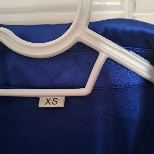 Satin blue dress new, mini, size XS