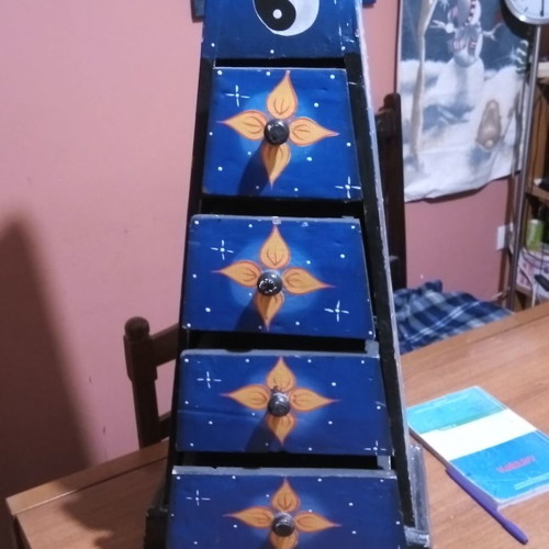 Handmade small furniture used, hand-painted