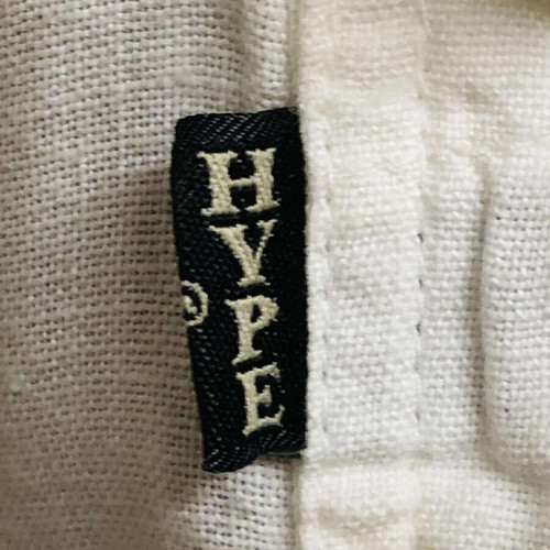 Hype sleeveless white linen shirt, size M