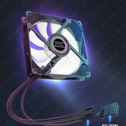 Jeyi 120mm ARGB Cooling Fan AURA Ultra Silent Heatsink new