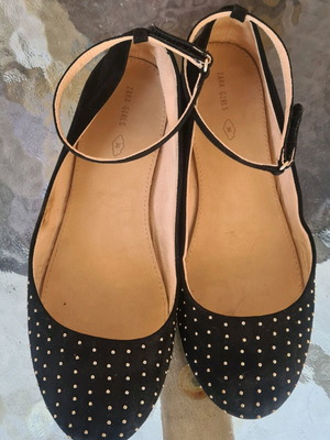 Μπαλαρίνες Zara Girls 36 Like New, Υφή Σουέτ