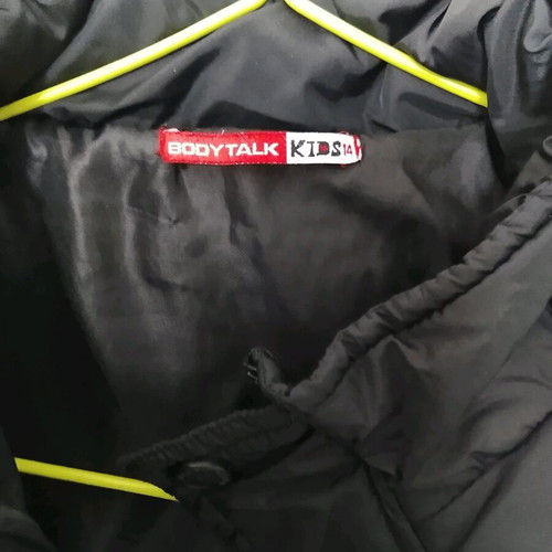 BodyTalk Kids Puffer Jacket Black Like New, Size 14