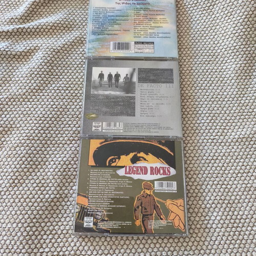 Greek Rock CDs used, De Facto III, Dytikes Synoikies, Legend Rocks