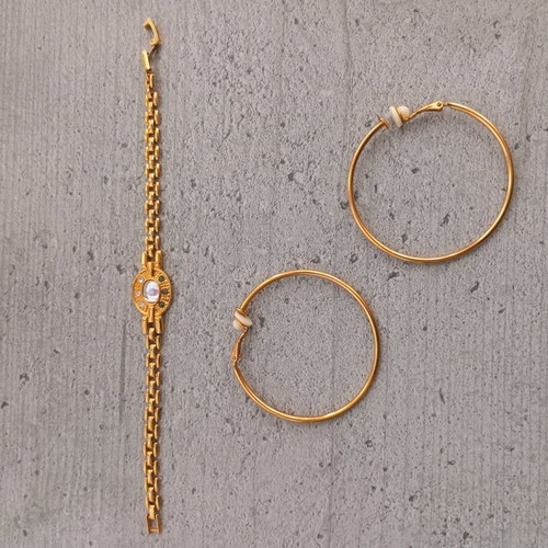 Vintage 1990 jewelry set with camel clutch bag