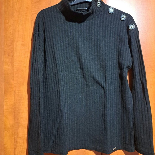 Paranoia black turtleneck sweater with shoulder buttons like new, One Size