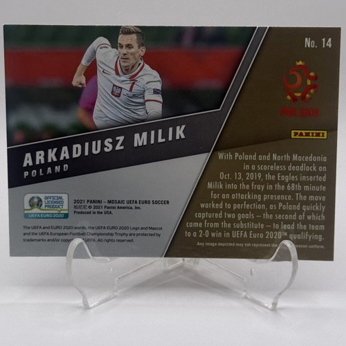Arkadiusz Milik Mosaic Montage Card like new, Panini UEFA Euro 2021