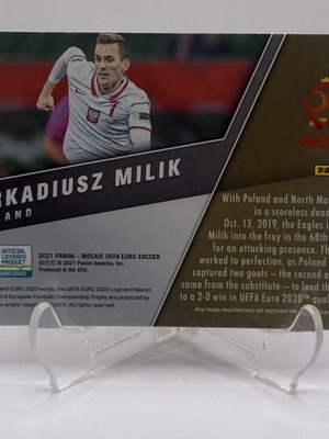 Arkadiusz Milik Mosaic Montage Card like new, Panini UEFA Euro 2021