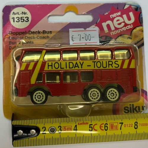 SIKU 1353 Double Deck Coach Holiday Tours new, scale 1:86