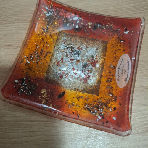 Glass candle holder like new
