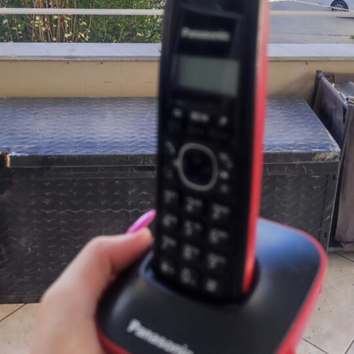 Panasonic cordless home phone used, black