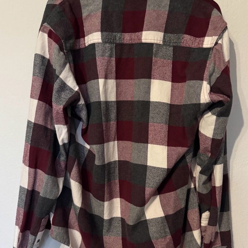 Pop Air men's checkered shirt 3XL like new, white and red