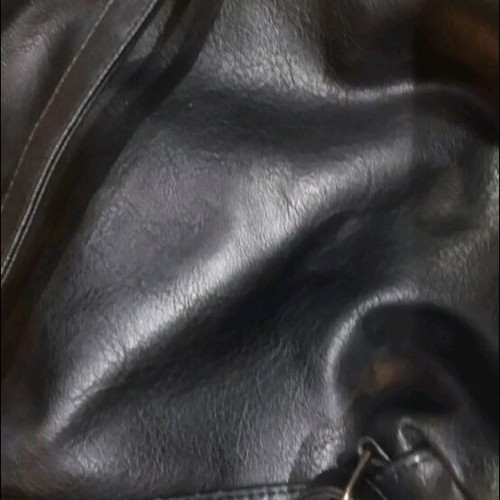 Backpack bag used, black, adjustable straps, faux leather