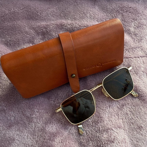 Gigi Hadid sunglasses authentic new gold with case and cloth
