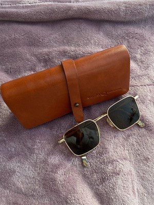 Gigi Hadid sunglasses authentic new gold with case and cloth