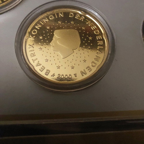 Nordic Gold prooflike euro coin set 2000 from Netherlands new