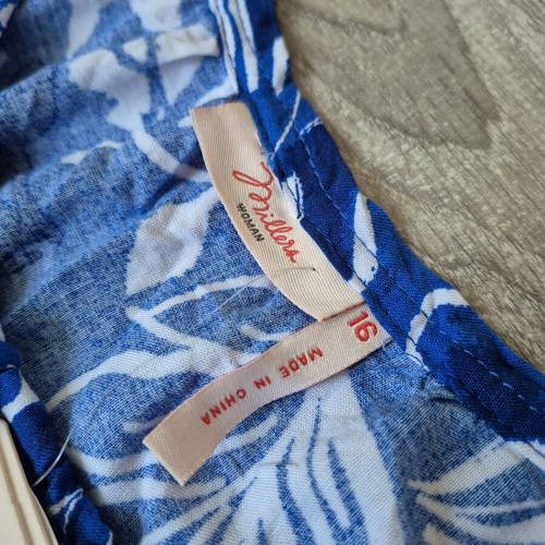 Millers Blue Escape Edit Dress New With Tags Size 16 Blue White Floral