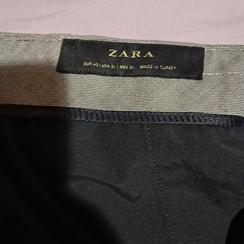 Zara straight classic pants, gray, spring-summer, unisex, size L
