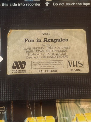 Fun in Acapulco VHS μεταχειρισμένη, μουσική κωμωδία με Elvis Presley