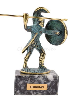 Bronze decorative statue Leonidas King of Sparta new 13 cm