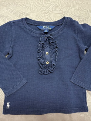 Polo Ralph Lauren shirts used, pack of 2, 3 years old, white and blue