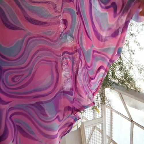Asymmetric tunic poncho one size S-XL, brand new, retro psychedelic print