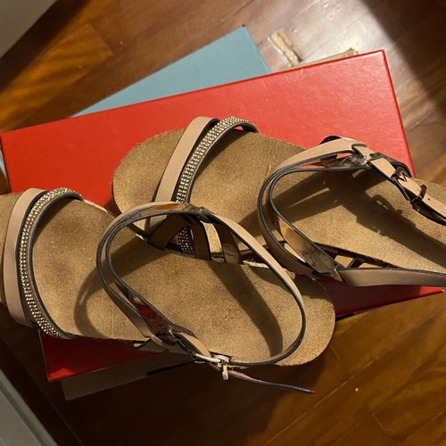 Summer platform sandals with pink details size 37 like new
