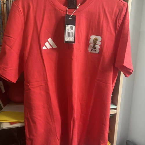 Adidas FIFA World Cup 2026 T-Shirt, red, size M, deadstock