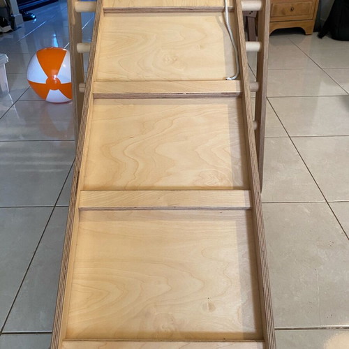 Montessori Triangular Ladder Climbing Arch and Slide Board new