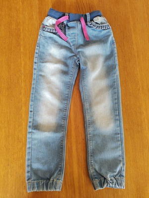 Pull-up jeans Orchestra for girl 6 years 116 cm used with stain