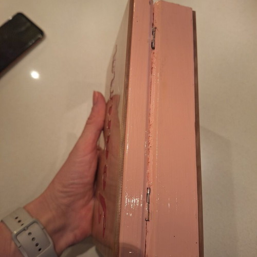 Joanna wooden handbag like new, pink