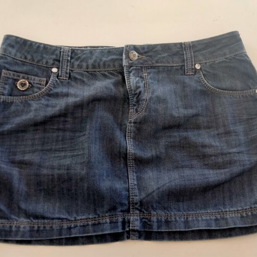 Vintage Lynne Y2K low-rise mini denim skirt Mandy, like new, size L