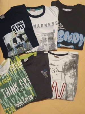 Short-sleeve t-shirts for boy 12 years used, pack of 6